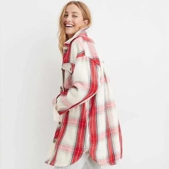 aerie new plaid button up shirt - Picture 4 of 9